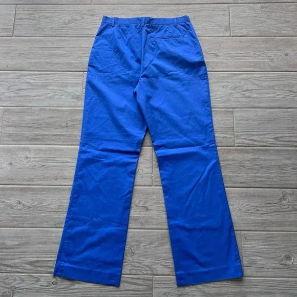 Ralph Lauren Womens Blue Flat Front Straight Leg Casual Chino Pants Size 8 - Picture 5 of 7
